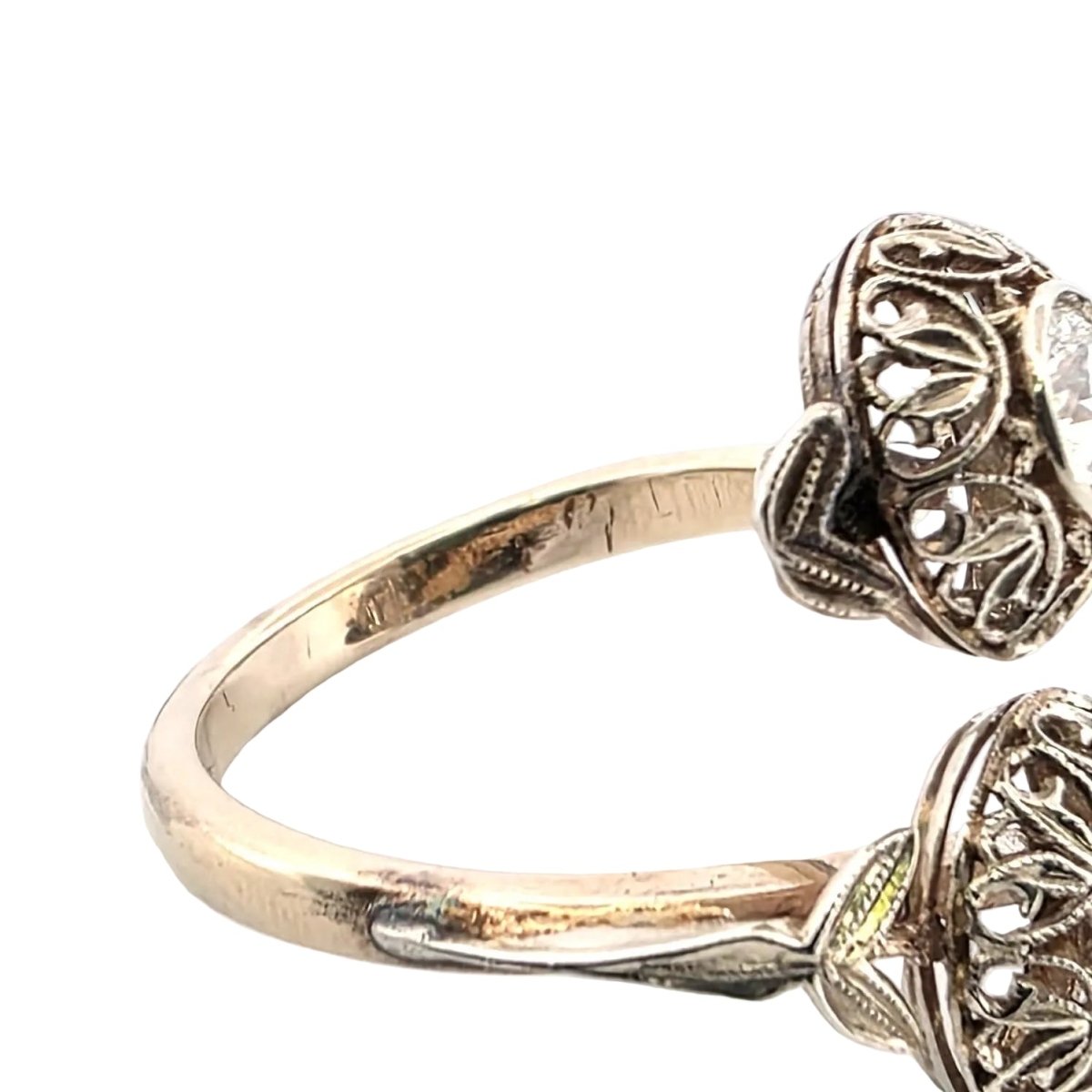 Bague Toi & Moi en or jaune et diamants - Castafiore