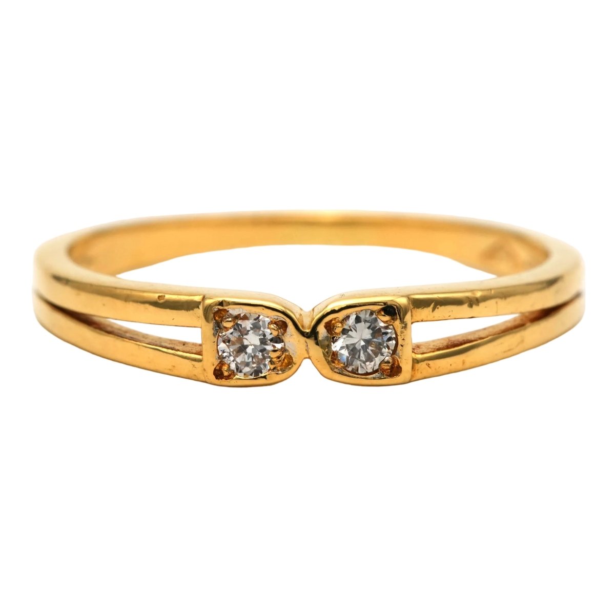 Bague Toi & Moi en or jaune et diamants - Castafiore
