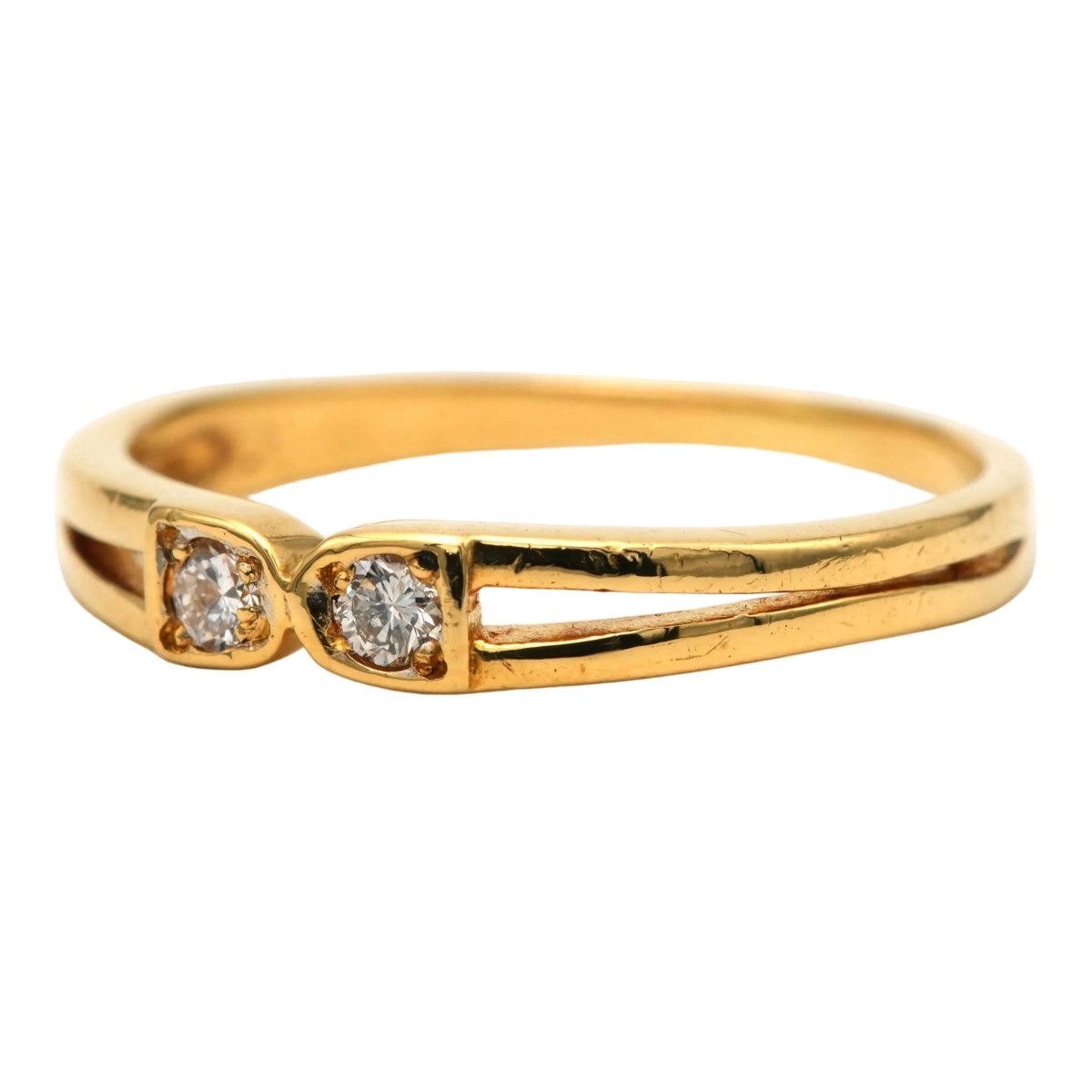 Bague Toi & Moi en or jaune et diamants - Castafiore