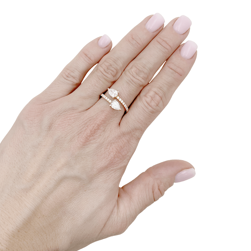 Bague Toi & Moi en or jaune et diamants - Castafiore