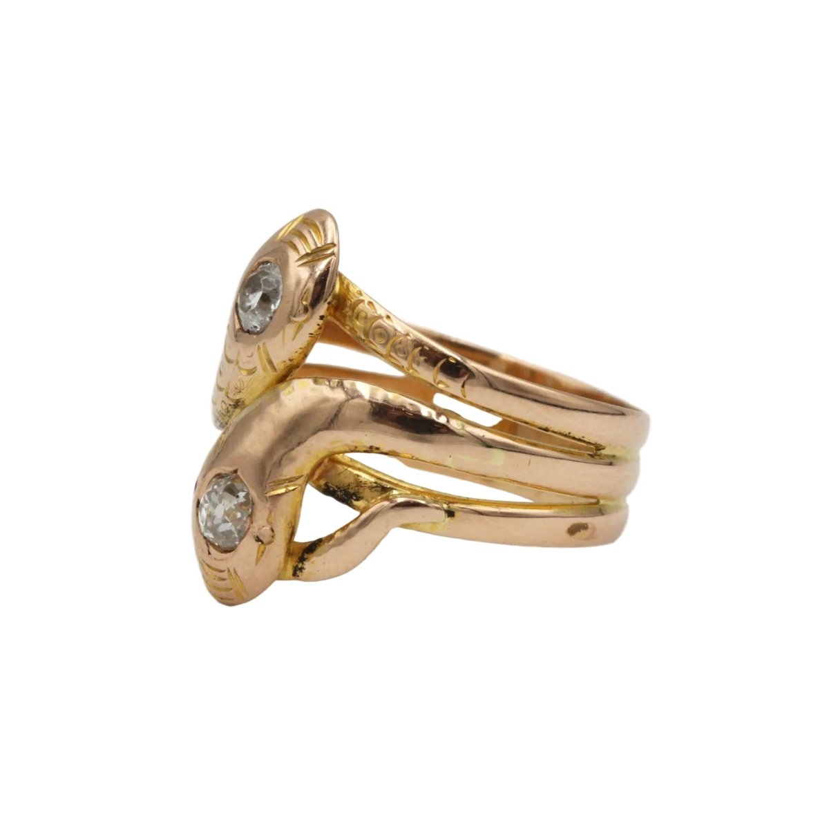 Bague Toi & Moi en or jaune et diamants - Castafiore