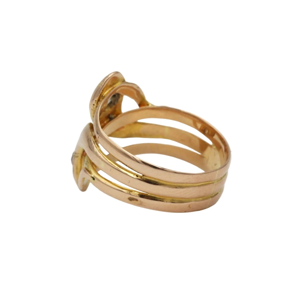 Bague Toi & Moi en or jaune et diamants - Castafiore