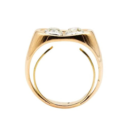 Bague Toi & Moi en or jaune et diamants - Castafiore