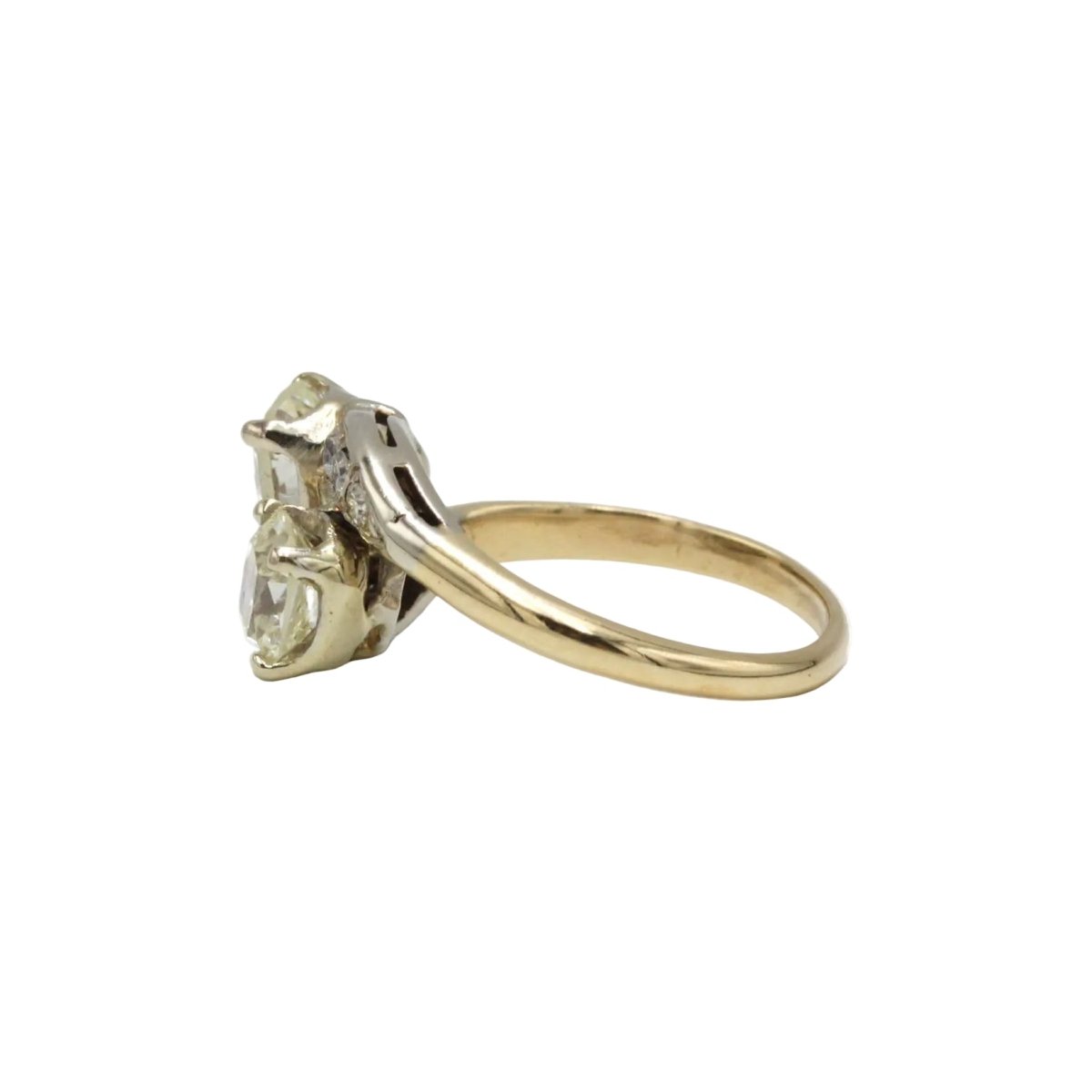 Bague Toi & Moi en or jaune et diamants - Castafiore