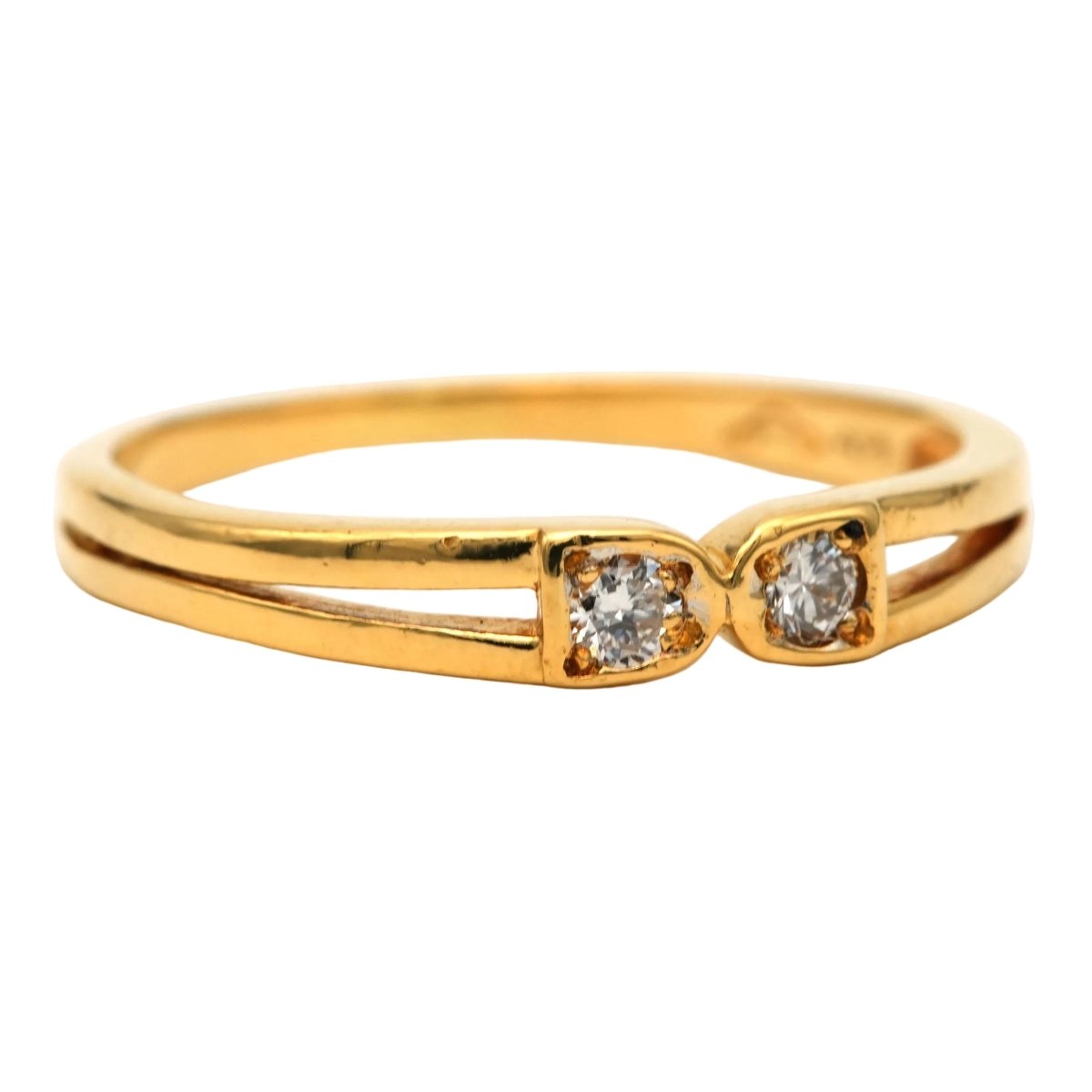 Bague Toi & Moi en or jaune et diamants - Castafiore