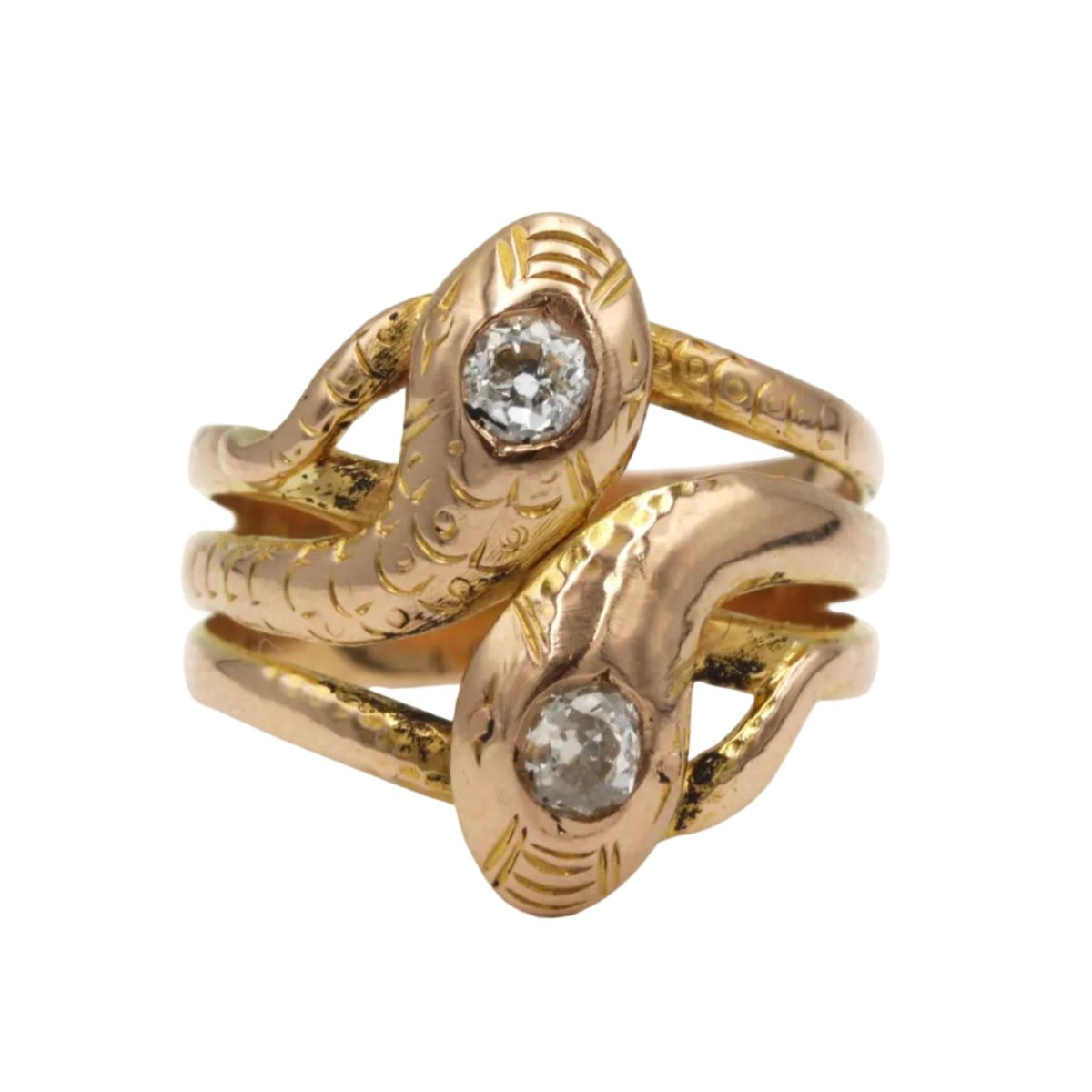 Bague Toi & Moi en or jaune et diamants - Castafiore