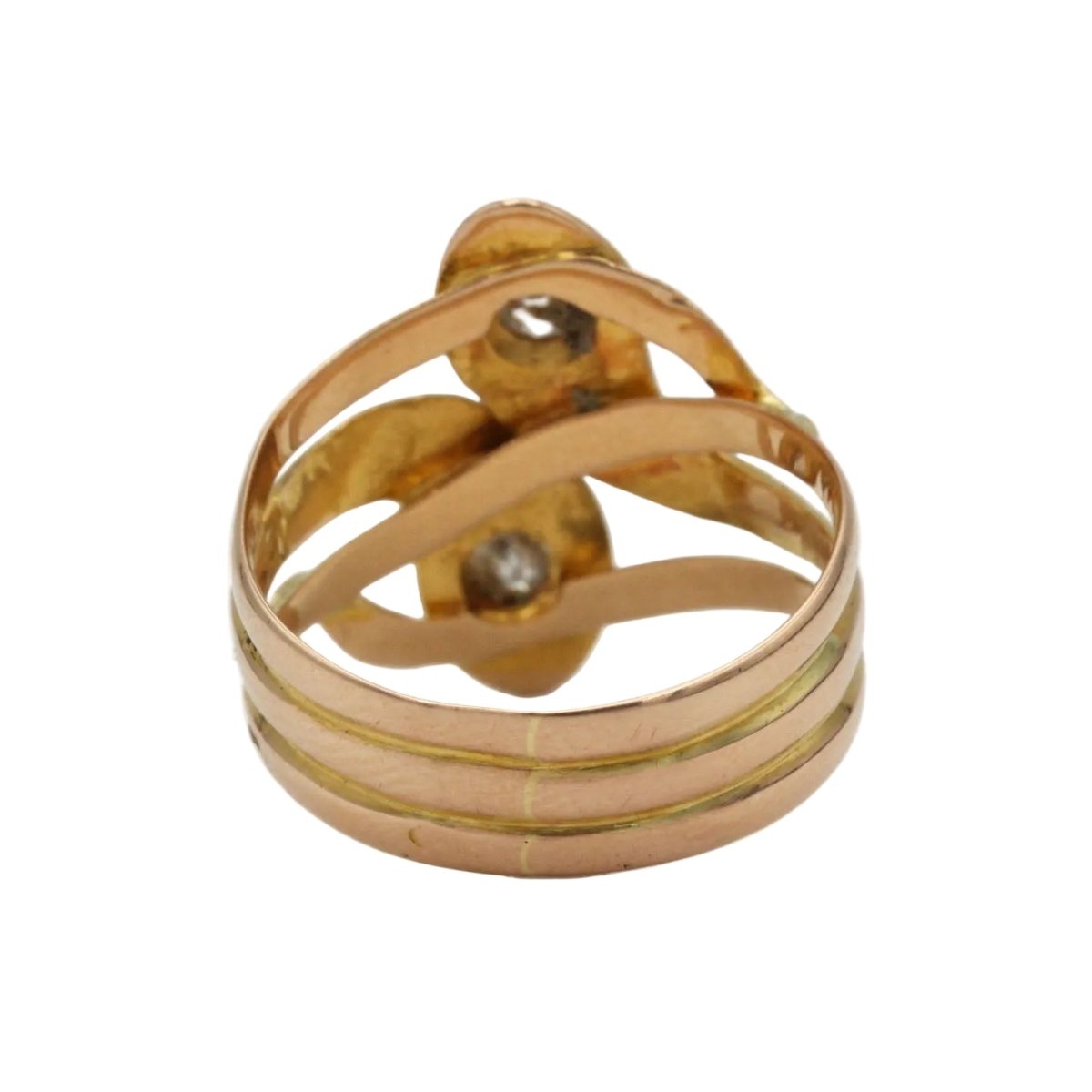 Bague Toi & Moi en or jaune et diamants - Castafiore