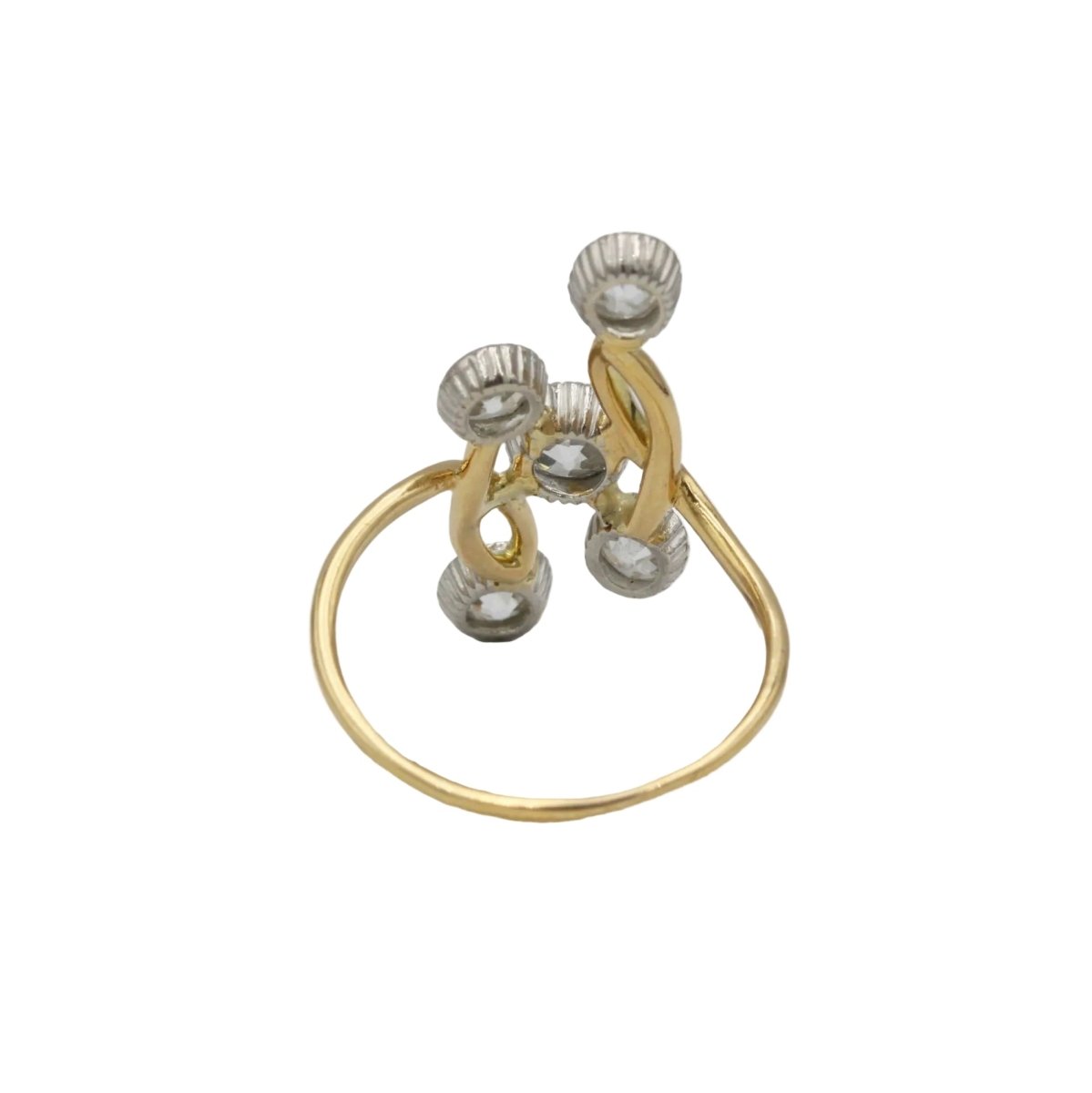 Bague Toi & Moi en or jaune et diamants - Castafiore