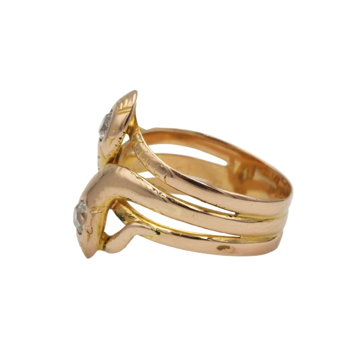 Bague Toi & Moi en or jaune et diamants - Castafiore