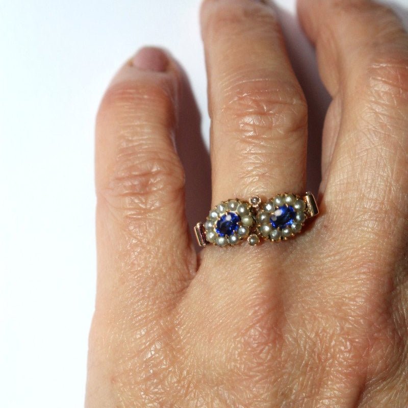 Bague Toi & Moi en or jaune et perles - Castafiore