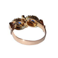 Bague Toi & Moi en or jaune et perles - Castafiore