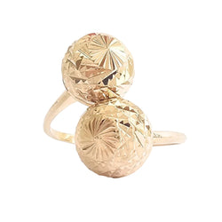 Bague Toi & Moi en or jaune et perles d'or - Castafiore