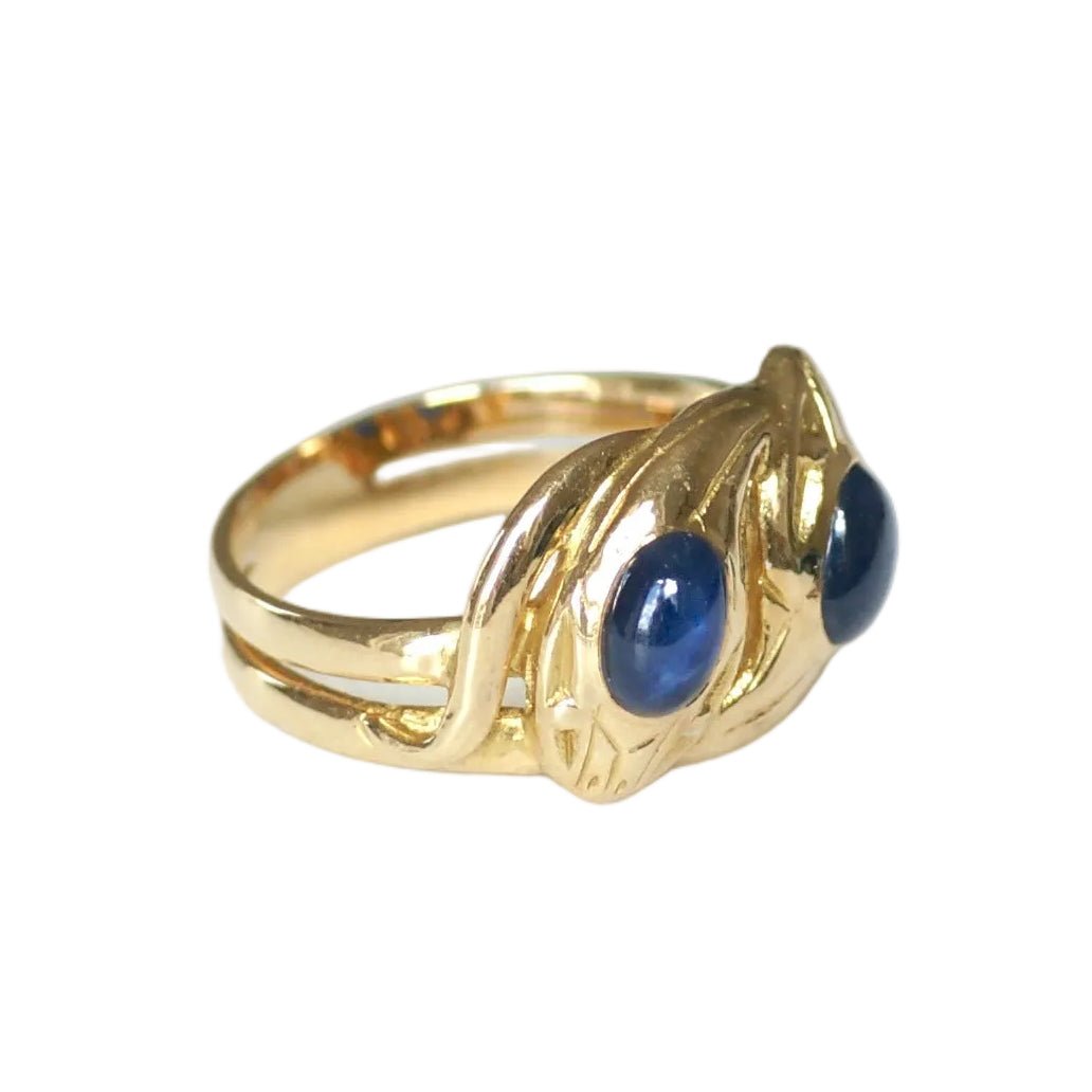 Bague Toi & Moi en or jaune et saphirs - Castafiore