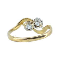 Bague Toi & Moi en or jaune, or blanc et diamants - Castafiore