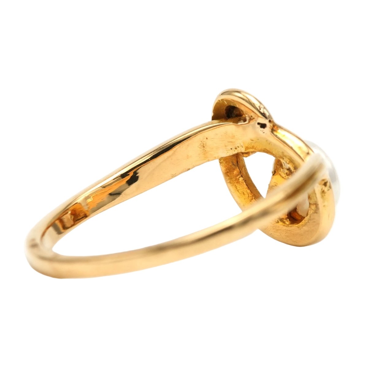 Bague Toi & Moi en or jaune, perle et diamant - Castafiore