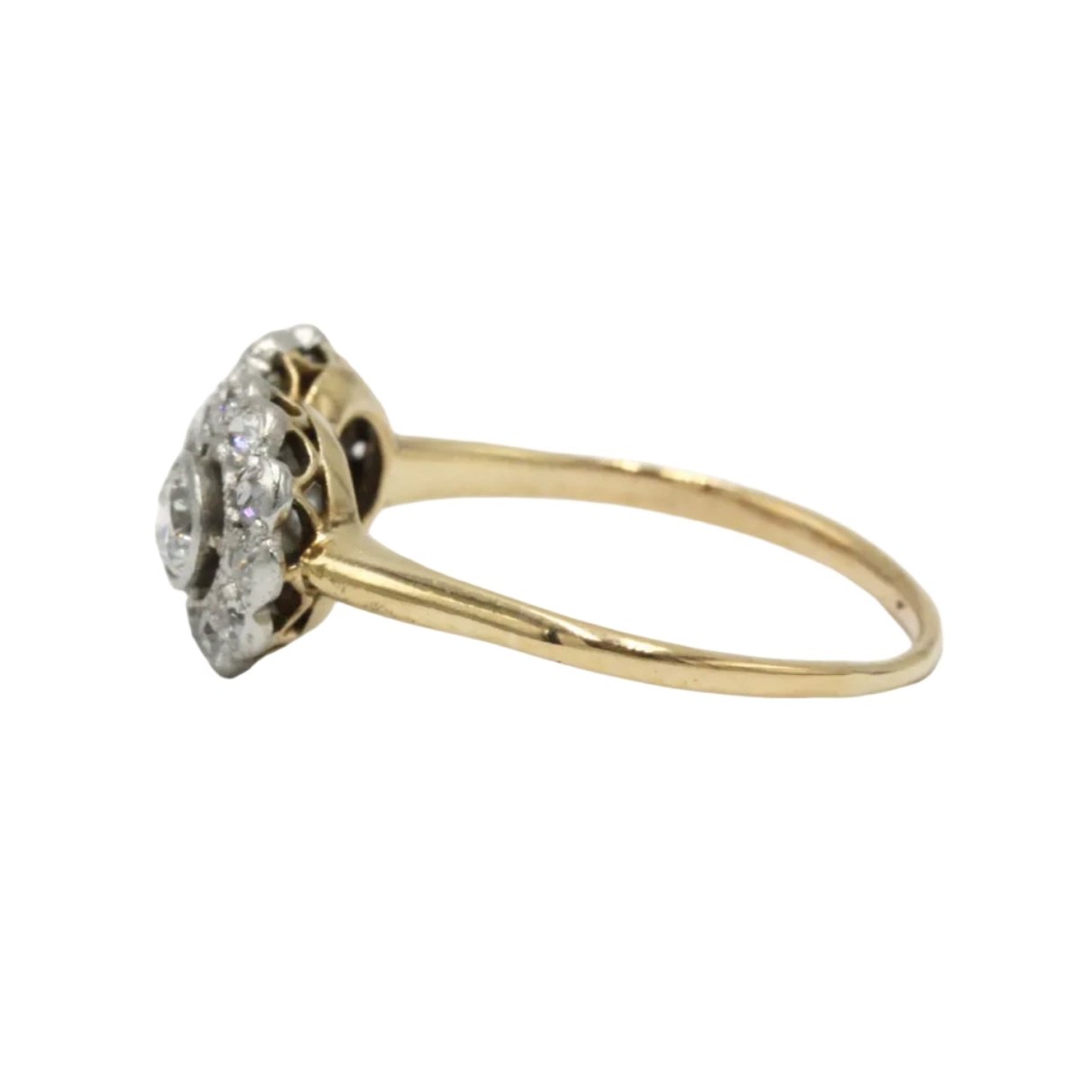 Bague Toi & Moi en or jaune, platine et diamants - Castafiore