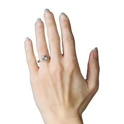 Bague Toi & Moi en or jaune, platine et diamants - Castafiore