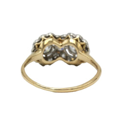Bague Toi & Moi en or jaune, platine et diamants - Castafiore