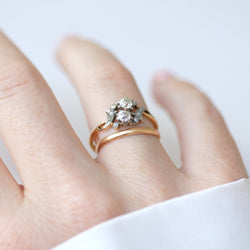 Bague Toi & Moi en or jaune, platine et diamants - Castafiore