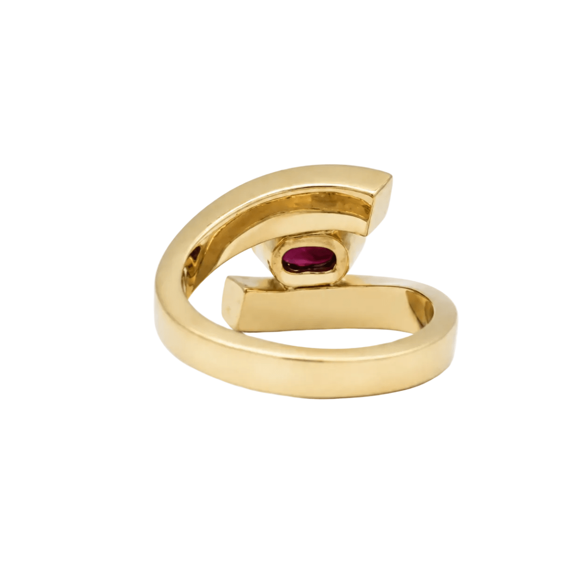 Bague Toi & Moi en or jaune, rubis et diamants - Castafiore
