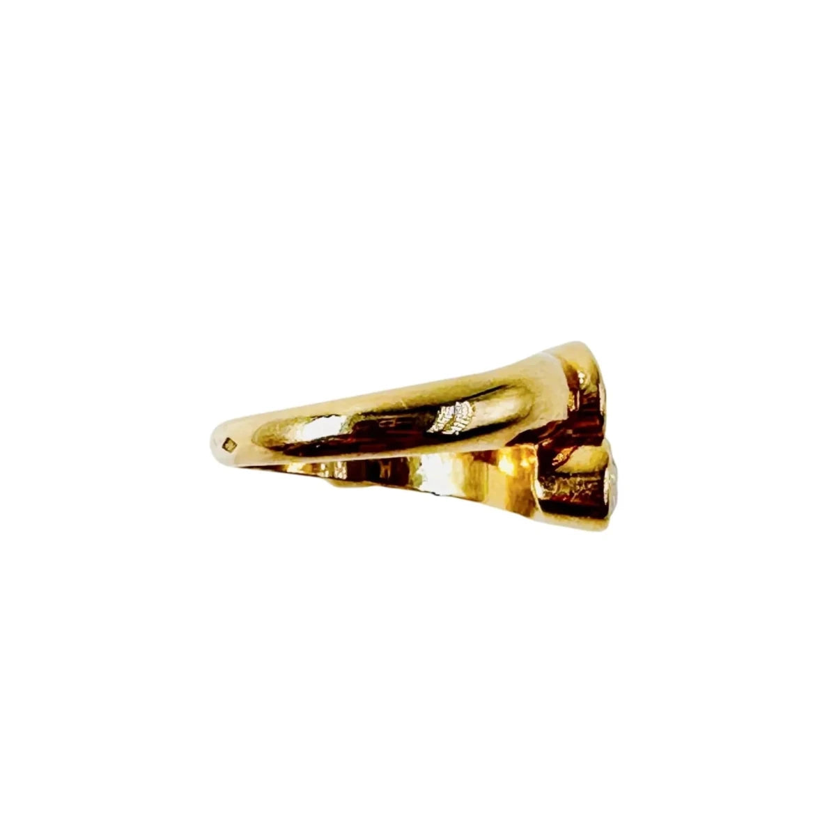 Bague Toi & Moi en or jaune, saphir et diamant - Castafiore