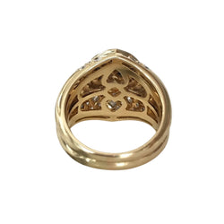 Bague Toi & Moi en or jaune, saphirs et diamants - Castafiore
