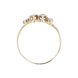 Bague Toi & Moi en or jaune, saphirs, perle et diamants - Castafiore