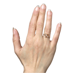 Bague Toi & Moi en or jaune, saphirs, perle et diamants - Castafiore