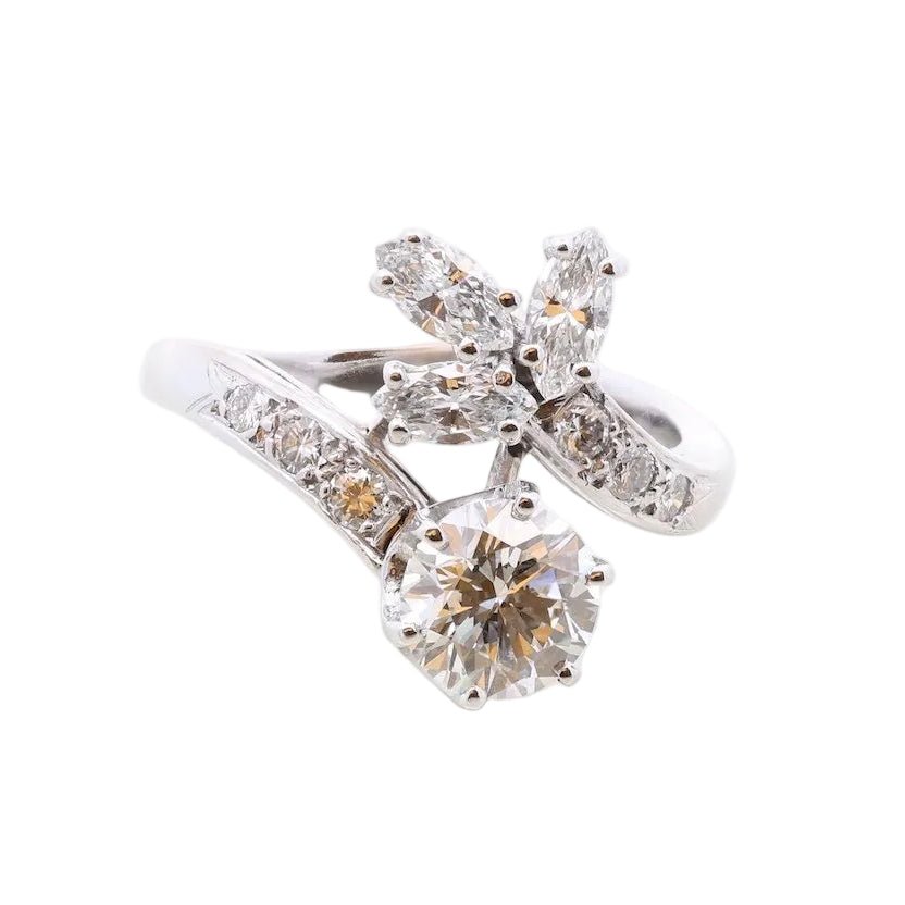 Bague Toi & Moi en or, platine et diamants - Castafiore