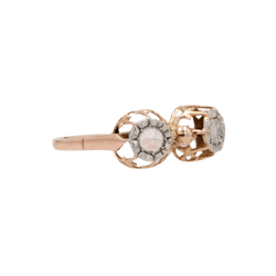 Bague Toi & Moi en or rose et diamants - Castafiore