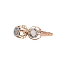 Bague Toi & Moi en or rose et diamants - Castafiore