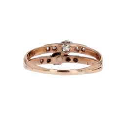 Bague Toi & Moi en or rose et diamants - Castafiore