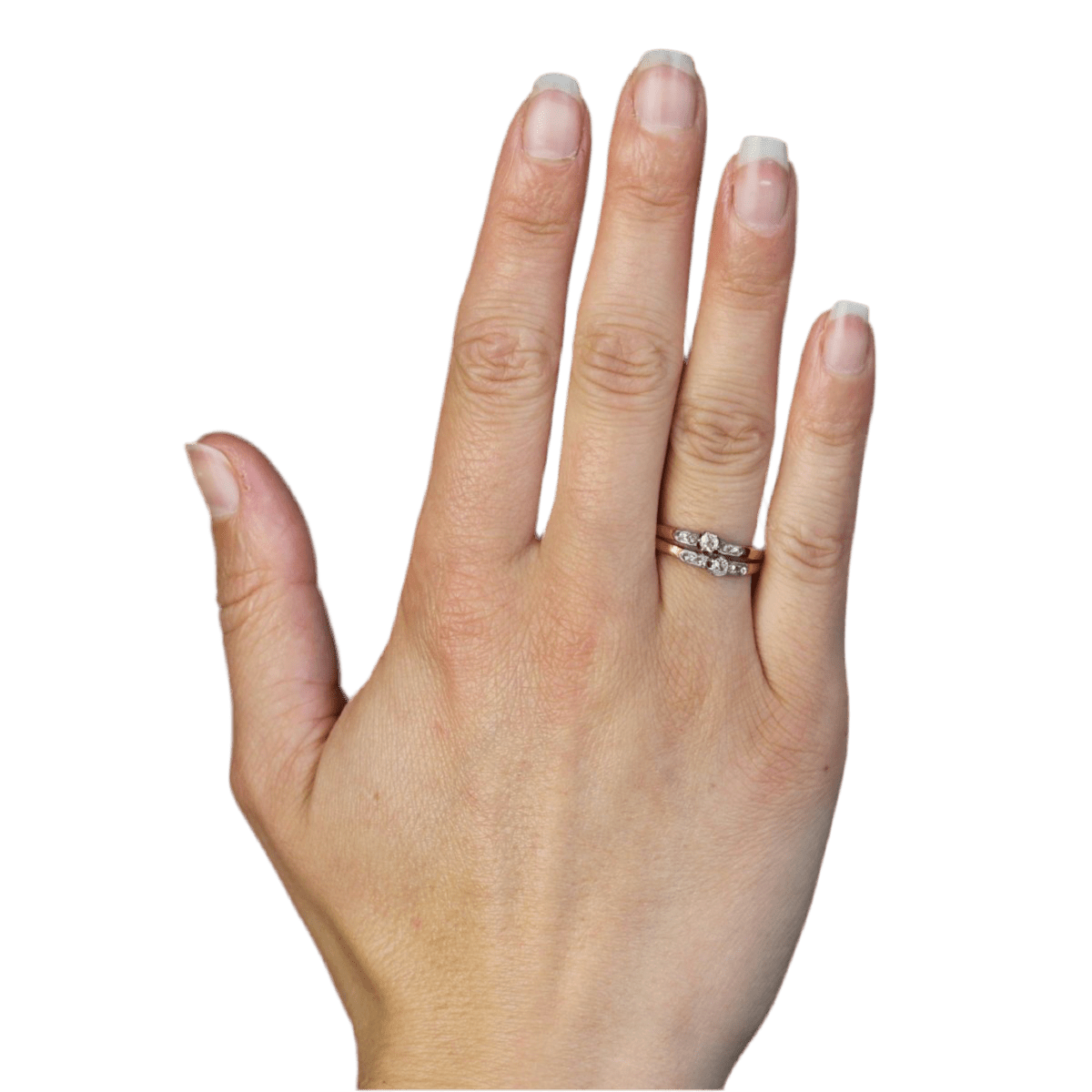 Bague Toi & Moi en or rose et diamants - Castafiore