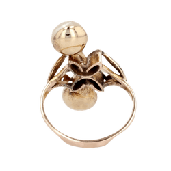 Bague Toi & Moi en or rose, perles et diamants - Castafiore