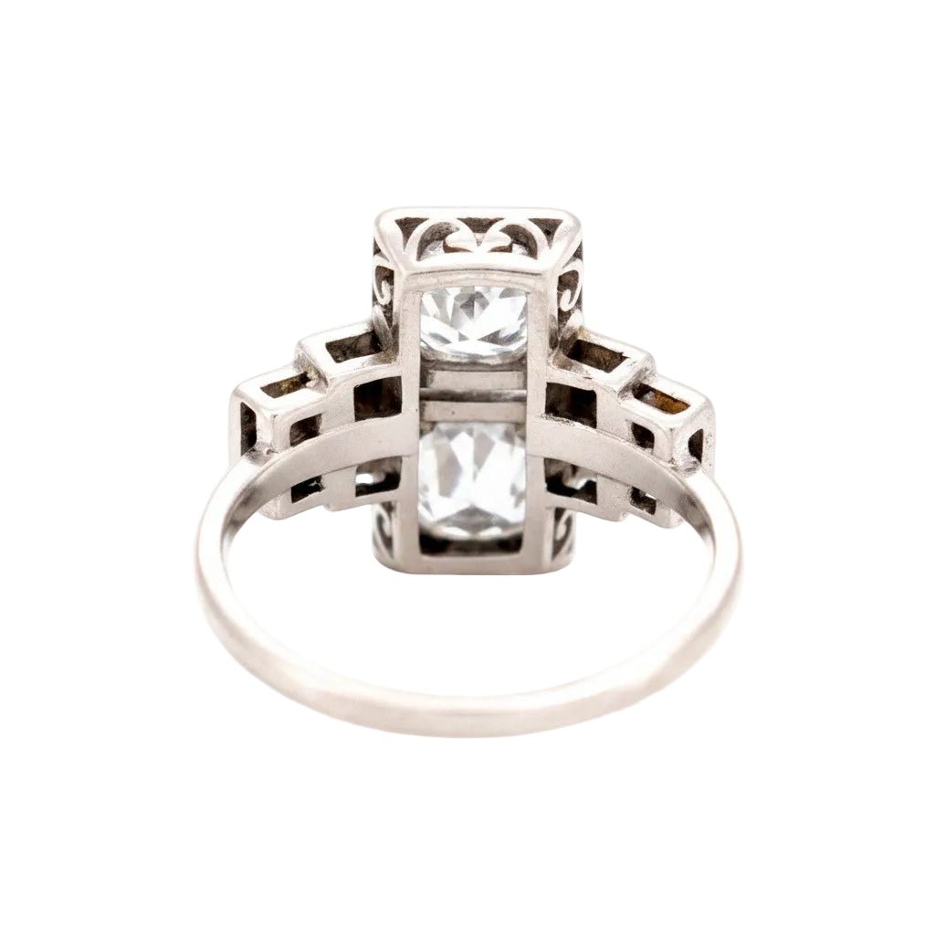 Bague Toi & Moi en platine et diamants - Castafiore