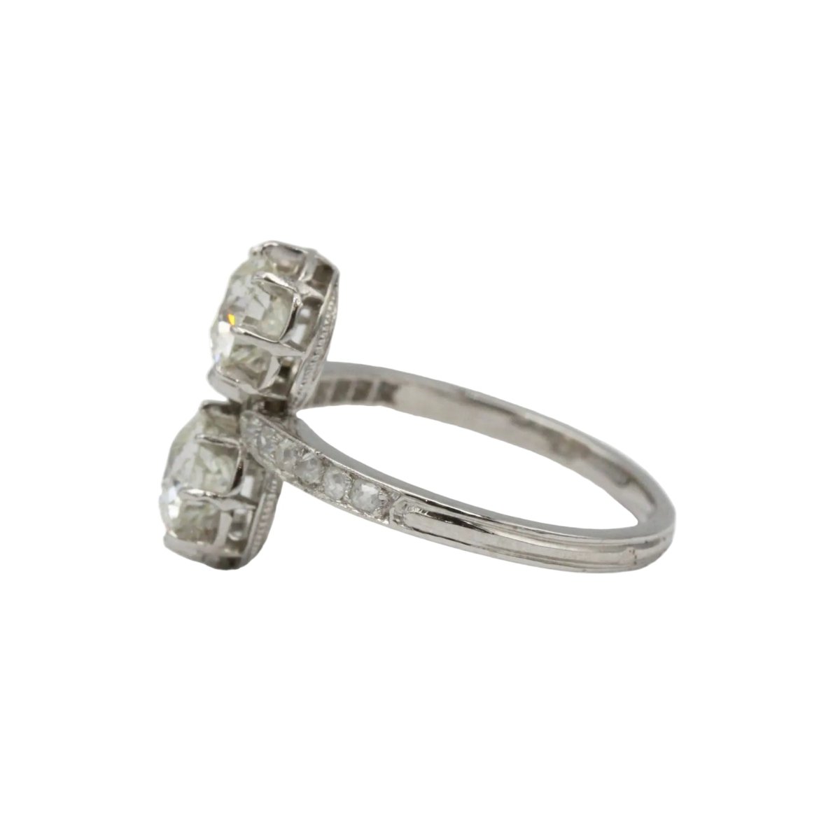 Bague Toi & Moi en platine et diamants - Castafiore