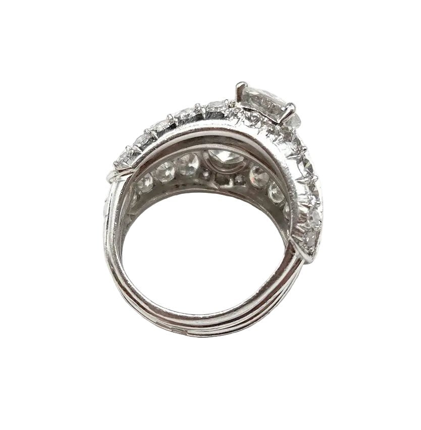 Bague Toi & Moi en platine et diamants - Castafiore