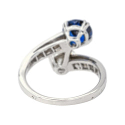 Bague Toi & Moi en platine, saphir et diamants - Castafiore