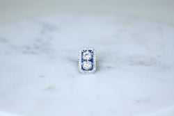 Bague Toi & Moi en platine, saphirs et diamants - Castafiore