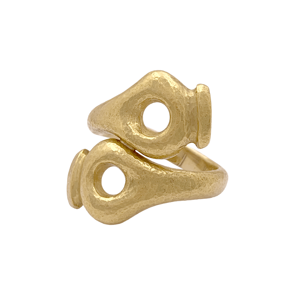 Bague Toi & Moi LALAOUNIS "Mesopotamia" en or jaune - Castafiore
