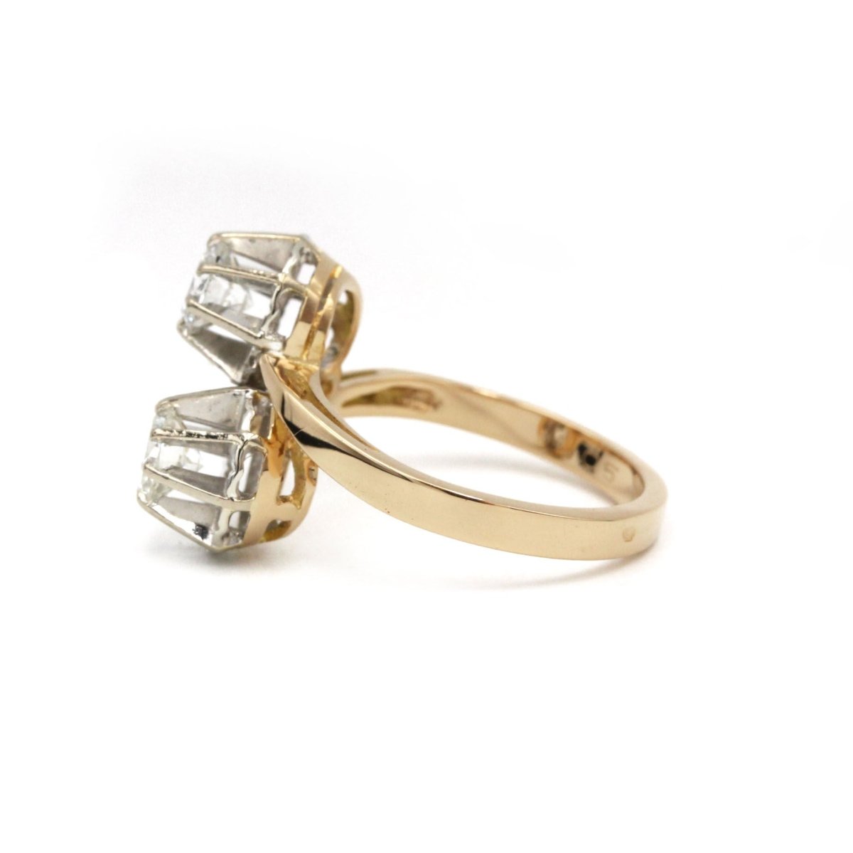 Bague Toi & Moi - Or Bi - colore & Diamants - Castafiore