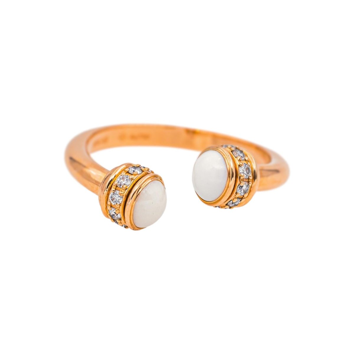 Bague Toi & Moi PIAGET "Possession" en or rose, calcédoines et diamants - Castafiore