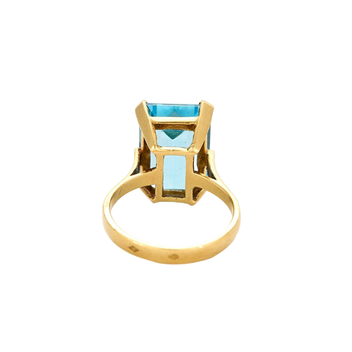 Bague Topaze bleue en or jaune - Castafiore