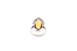 Bague topaze naturelle 7,03cts et diamants - Castafiore