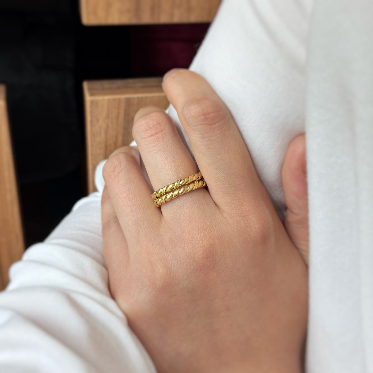 Bague torsadée - Or jaune - Castafiore