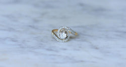 Bague Tourbillon Diamant Or Jaune et Platine - Castafiore