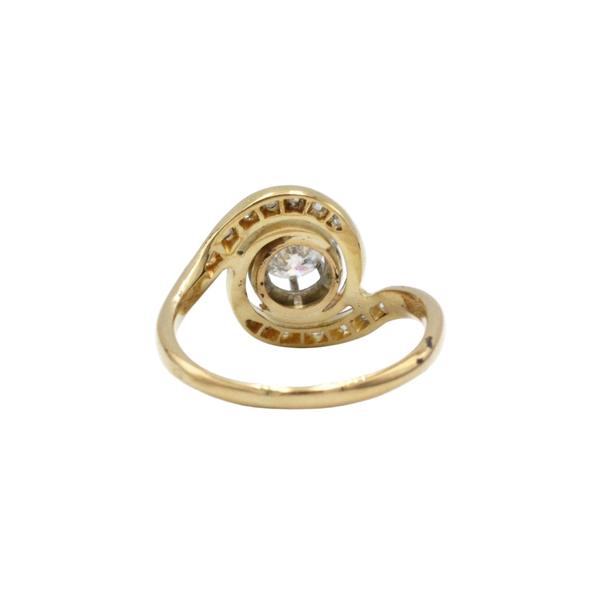 Bague TOURBILLON en or jaune et blanc et diamants - Castafiore