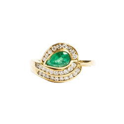 Bague Tourbillon en or jaune et diamants - Castafiore