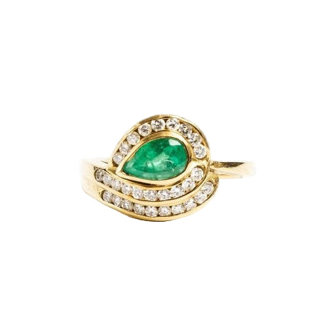 Bague Tourbillon en or jaune et diamants - Castafiore