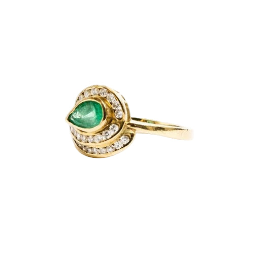 Bague Tourbillon en or jaune et diamants - Castafiore